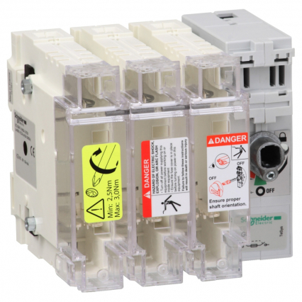 WYŁĄCZNIK BEZPIECZNIKOWY 100A 3 POLOWY 22x58 NFC - SCHNEIDER ELECTRIC - GS2J3