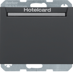 ŁĄCZNIK PRZEKAŹNIKOWY NA KARTĘ HOTELOWĄ, ANTRACYT MAT K.1  - HAGER - 16417116