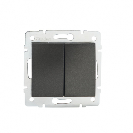 Łącznik dwugrupowy świecznikowy LOGI 02-1010-141 gr   - KANLUX - 25244