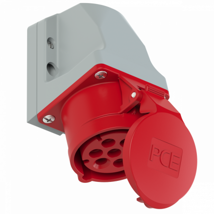 GNIAZDO STAŁE 7- STYKOWE 16A 400V 5P+Z+N  - PCE - 117-6v