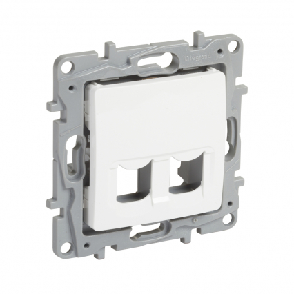 GNIAZDO PODWÓJNE 2XRJ45 KEYSTONE BEZ MODUŁU BIAŁY NILO2 - LEGRAND - 664765