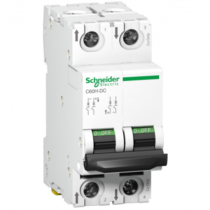 WYŁĄCZNIK NADPRĄDOWY 63A 2-BIEGUNOWY C60H-DC-C63-2 - SCHNEIDER ELECTRIC - A9N61539