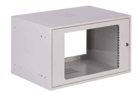 SZAFA WISZĄCA 19" 6U 328X555X400 IP30 DRZWI Z SZYBĄ - SABAJ - SZWS19-6U-40-DS