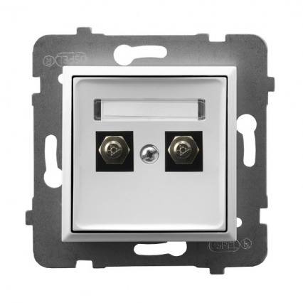 GNIAZDO EKWIPOTENCJALNE PODWÓJNE BIAŁY ARIA. - OSPEL - GPE-2U/m/00