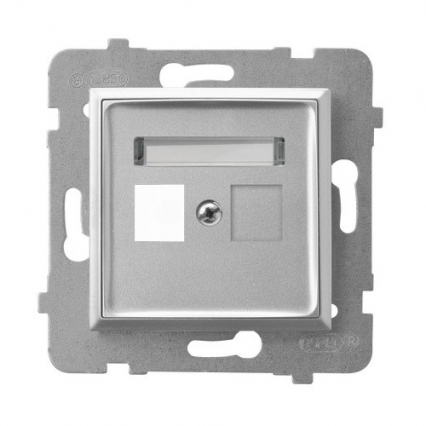 OBUDOWA GNIAZDA POJEDYNCZEGO TYPU KEYSTONE PROSTA SREBRO ARIA. - OSPEL - GPK-1U/p/18