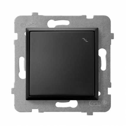 ŁĄCZNIK SCHODOWY POJEDYNCZY ZACISKI AUTOMATYCZNE 10AX 250V IP20 CZARNY METALIK ARIA - OSPEL - ŁP-3U/m/33