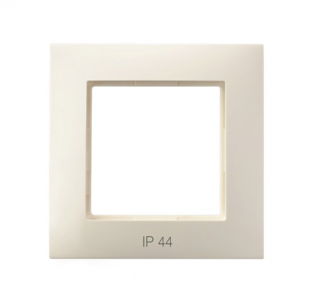 RAMKA POJEDYNCZA DO ŁĄCZNIKÓW IP44 ECRU ARIA. - OSPEL - RH-1U/27