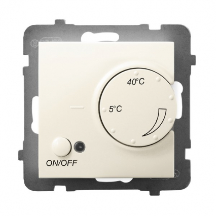 REGULATOR TEMPERATURY Z CZUJNIKIEM PODPODŁOGOWYM ECRU ARIA. - OSPEL - RTP-1U/m/27