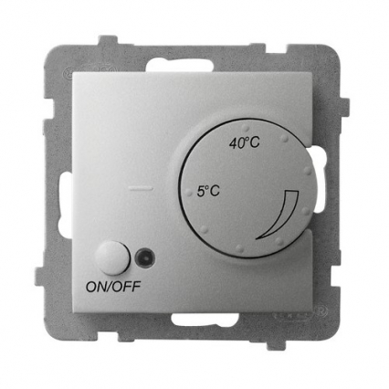 REGULATOR TEMPERATURY Z CZUJNIKIEM NAPOWIETRZNYM SREBRO ARIA. - OSPEL - RTP-1UN/m/18
