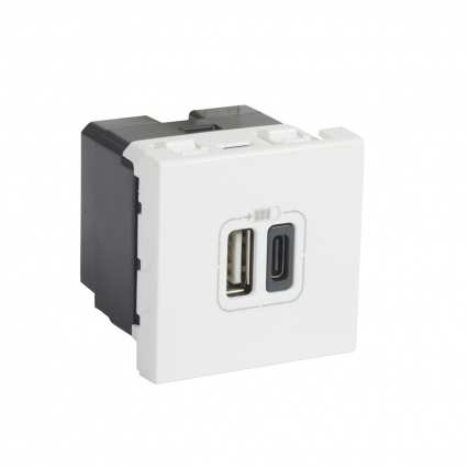 ŁADOWARKA USB TYP A+C 3A 2M BIAŁY MOSAIC - LEGRAND - 077592