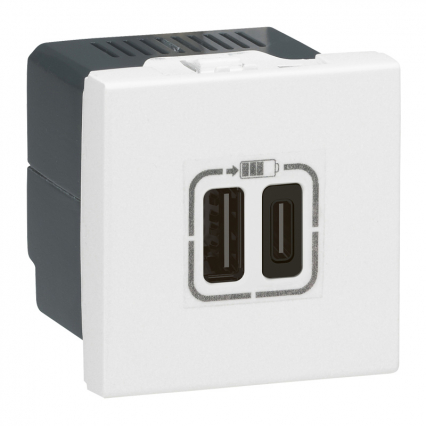 ŁADOWARKA USB TYP C+C 3A 2M BIAŁY MOSAIC - LEGRAND - 077590