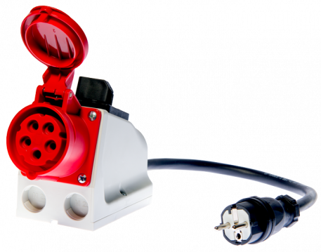 ADAPTER DO GNIAZD TRÓJFAZOWYCH 16A PRZEŁĄCZANY - SONEL - WAADAPAT16PR
