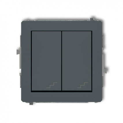 Mechanizm łącznika podwójnego schodowego grafitowy mat 28DWP-33 - KARLIK - 28DWP-33