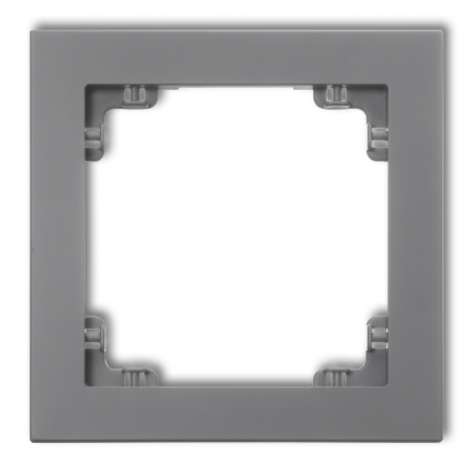 DECO Ramka uniwersalna pojedyncza z tworzywa 27DR-1 szary mat. - KARLIK - 27DR-1