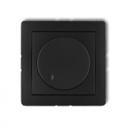 DECO Ściemniacz elektroniczny przyciskowo-obrotowy do lamp LED czarny mat - KARLIK - 12DRO-2