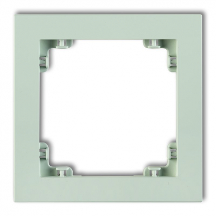 Ramka uniwersalna pojedyncza z tworzywa DECO Pastel Matt miętowy - KARLIK - 46DR-1