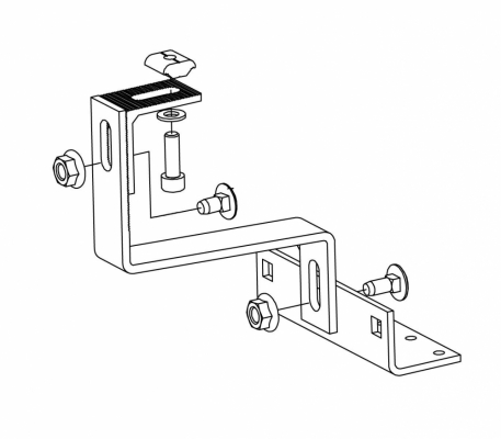 SYSTEM MOCOWANIA DO DACHÓWKI CERAMICZNEJ 1 kW D017 D015 PION KLIK /10 SZT.UCHWYT+KPL.ŚRUB/ - CORAB - XFS_D017.1