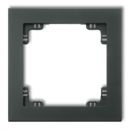 DECO Ramka pojedyńcza grafit mat  Deco SOFT - KARLIK - 28DR-1