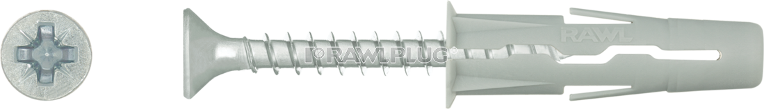 KOŁEK ROZPOROWY UNO 6 Z WKRĘTEM 4.0X35 /100SZT/ - RAWLPLUG - UNO-06+435