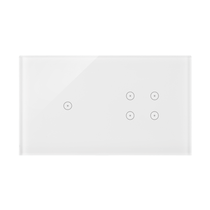 Panel dotykowy S54 Touch, 2 moduły, 1 pole dotykowe + 4 pola dotykowe, biała perła - KONTAKT SIMON - DSTR214/70