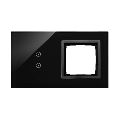 Panel dotykowy S54 Touch, 2 moduły, 2 pola dotykowe pionowe + 1 otwór na osprzęt S54, zastygła lawa - KONTAKT SIMON - DSTR230/73