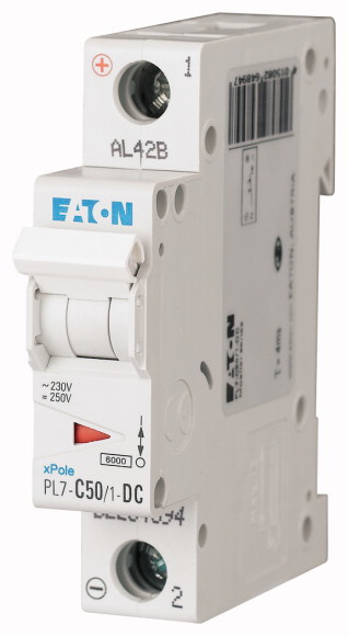 PL7-C50/1-DC WYŁĄCZNIK NADPRĄDOWY 10KA DC - EATON - 264894