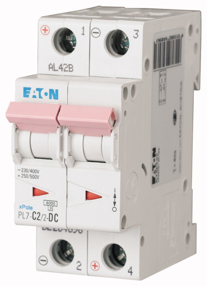 PL7-C2/2-DC WYŁĄCZNIK NADPRĄDOWY 10KA DC - EATON - 264896