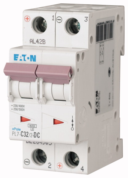 PL7-C32/2-DC WYŁĄCZNIK NADPRĄDOWY 10KA DC - EATON - 264905