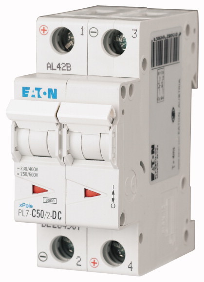 PL7-C50/2-DC WYŁĄCZNIK NADPRĄDOWY 10KA DC - EATON - 264907
