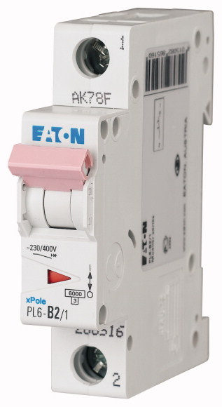 WYŁĄCZNIK NADPRĄDOWY C 2A 1 BIEGUN PL6-C2/1 - EATON - 286528