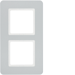 RAMKA PODWÓJNA ALUMINIUM AKSAMIT LAKIEROWANY Q.7 - HAGER - 10126184