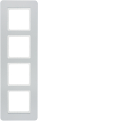 RAMKA POCZWÓRNA ALUMINIUM AKSAMIT LAKIEROWANY Q.7 - HAGER - 10146184