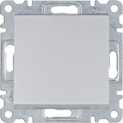 ŁĄCZNIK ZWIERNY JEDNOBIEGUNOWY 10AX 250V SREBRNY LUMINA INTENSE - HAGER - WL0112