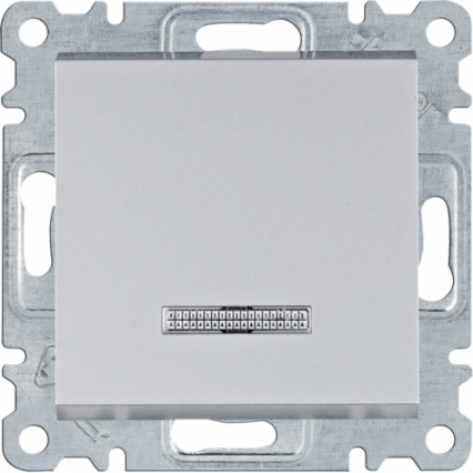 ŁĄCZNIK KONTROLNY UNIWERSALNY/SCHODOWY 10AX 250V SREBRNY LUMINA - HAGER - WL0222