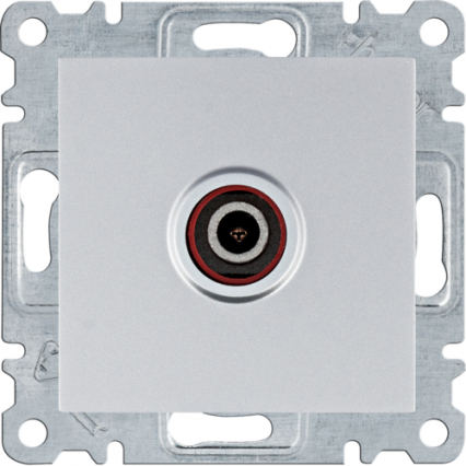 lumina Gniazdo pojedyncze TV dla instalacji indywidualnych, srebrny - HAGER - WL3212