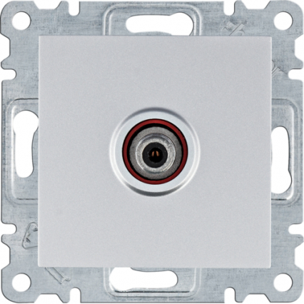lumina Gniazdo pojedyncze SAT dla instalacji indywidualnych, srebrny - HAGER - WL3232