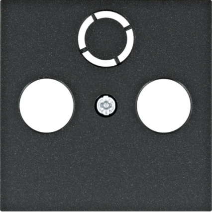 ELEMENT CENTRALNY RTV-SAT CZARNY LUMINA - HAGER - WL6313