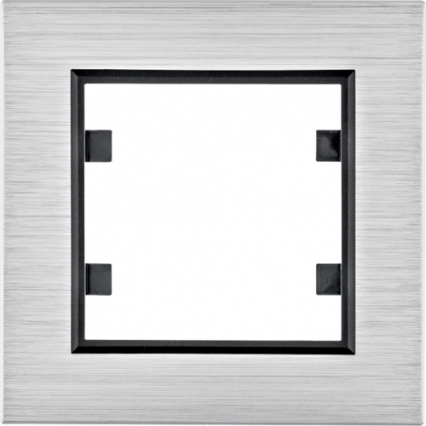 RAMKA POJEDYNCZA ALUMINIUM SREBRNY LUMINA PASION - HAGER - WL9012