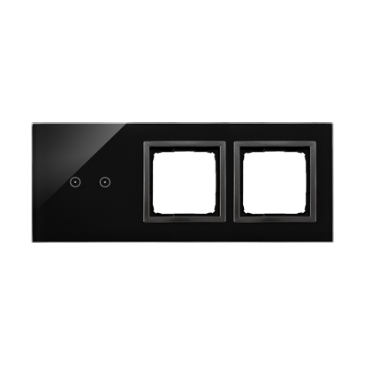 Panel dotykowy S54 Touch, 3 moduły, 2 pola dotykowe poziome + 2 otwory na osprzęty S54, zastygła lawa - KONTAKT SIMON - DSTR3200/73