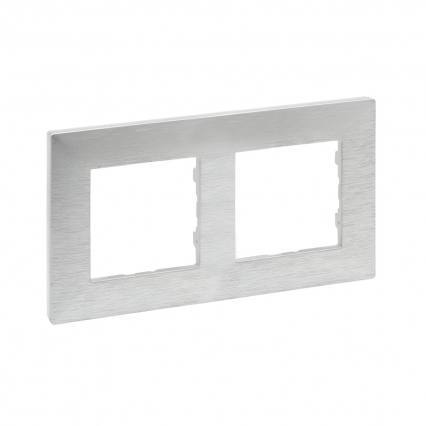 RAMKA PODWÓJNA SZCZOTKOWANE ALUMINIUM NILOE STEP - LEGRAND - 863892