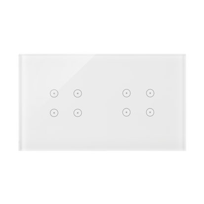Panel dotykowy S54 Touch, 2 moduły, 4 pola dotykowe, + 4 pola dotykowe, biała perła - KONTAKT SIMON - DSTR244/70