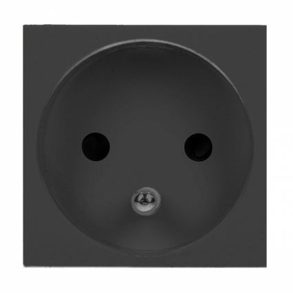 NOEN FR, gniazdo modułowe 45x45mm 1x2P+Z, typ E french, 16A 250V, czarne - ORNO - OR-GM-9010/B/FR