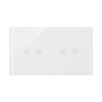 Panel dotykowy S54 Touch, 2 moduły, 2 pola dotykowe poziome + 2 pola dotykowe poziome, biała perła - KONTAKT SIMON - DSTR222/70