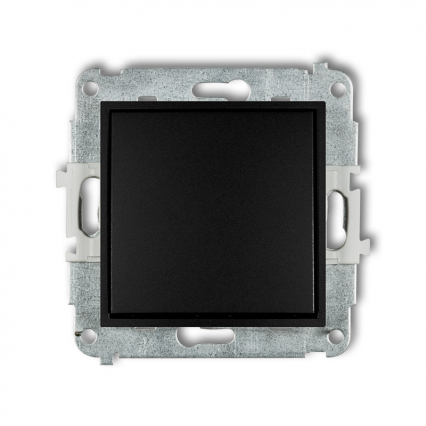 ŁĄCZNIK SCHODOWY POJEDYNCZY BEZ PIKTOGRAMU IP 20 / IP 44, 10AX 250V~ CZARNY MAT MINI - KARLIK - 12MWP-3.1
