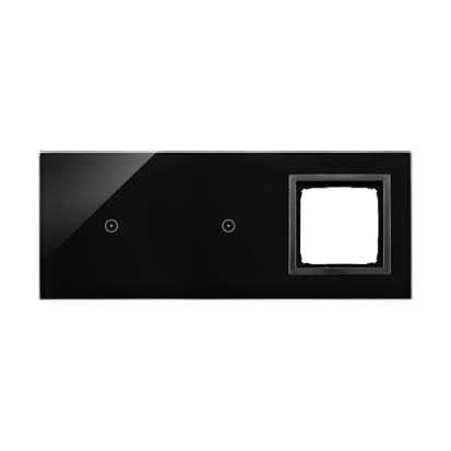 Panel dotykowy S54 Touch, 3 moduły, 1 pole dotykowe + 1 pole dotykowe, + 1 otwór na osprzęt S54, zastygła lawa - KONTAKT SIMON - DSTR3110/73