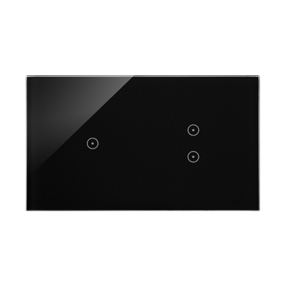 Panel dotykowy S54 Touch, 2 moduły, 1 pole dotykowe + 2 pola dotykowe pionowe, zastygła lawa - KONTAKT SIMON - DSTR213/73