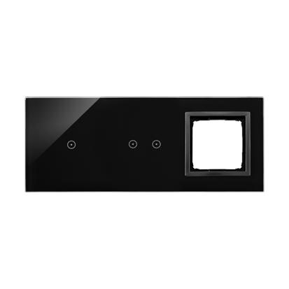 Panel dotykowy S54 Touch, 3 moduły, 1 pole dotykowe + 2 pola dotykowe poziome + 1 otwór na osprzęt S54, zastygła lawa - KONTAKT SIMON - DSTR3120/73