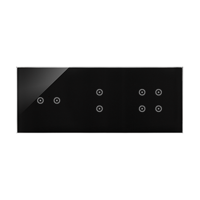 Panel dotykowy S54 Touch, 3 moduły, 2 pola dotykowe poziome + 2 pola dotykowe pionowe + 4 pola dotykowe zastygła lawa - KONTAKT SIMON - DSTR3234/73