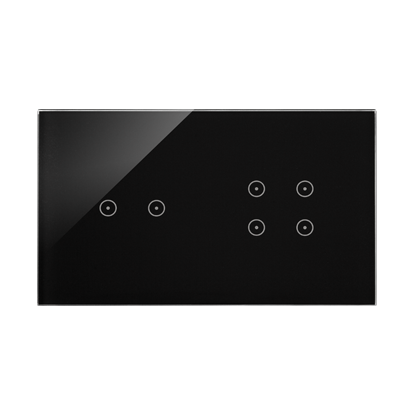 Panel dotykowy S54 Touch, 2 moduły, 2 pola dotykowe poziome + 4 pola dotykowe, zastygła lawa - KONTAKT SIMON - DSTR224/73