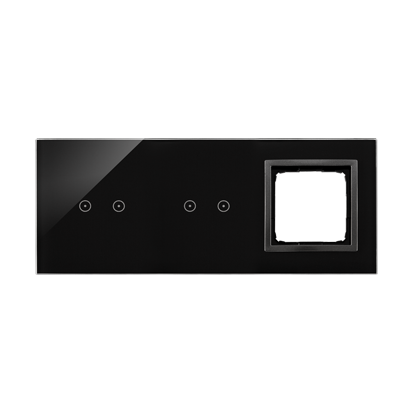 Panel dotykowy S54 Touch, 3 moduły, 2 pola dotykowe poziome + 2 pola dotykowe poziome + 1 otwór na osprzęt S54, zastygła lawa - KONTAKT SIMON - DSTR3220/73